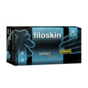 Γάντια Νιτριλίου Filoskin Extra Strong Μαύρα XL 100τμχ