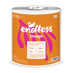 κουζινας - χαρτικα - Endless Design 68m 2φυλλο Χαρτιά Κουζίνας